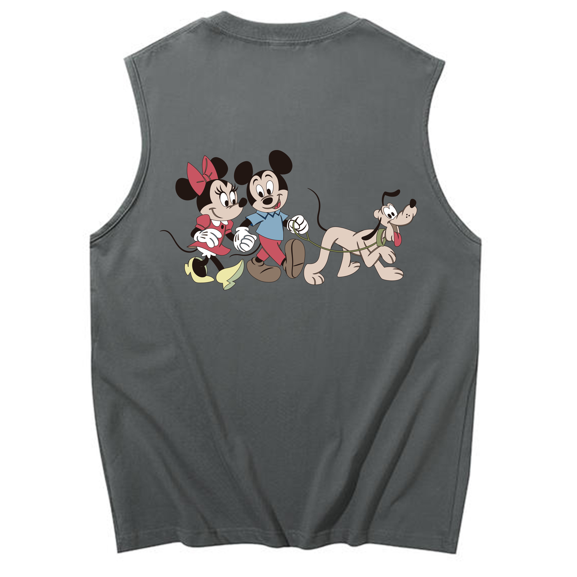 ミッキーマウス Mickey Mouse コットン100％タンクトップ（背面プリント）